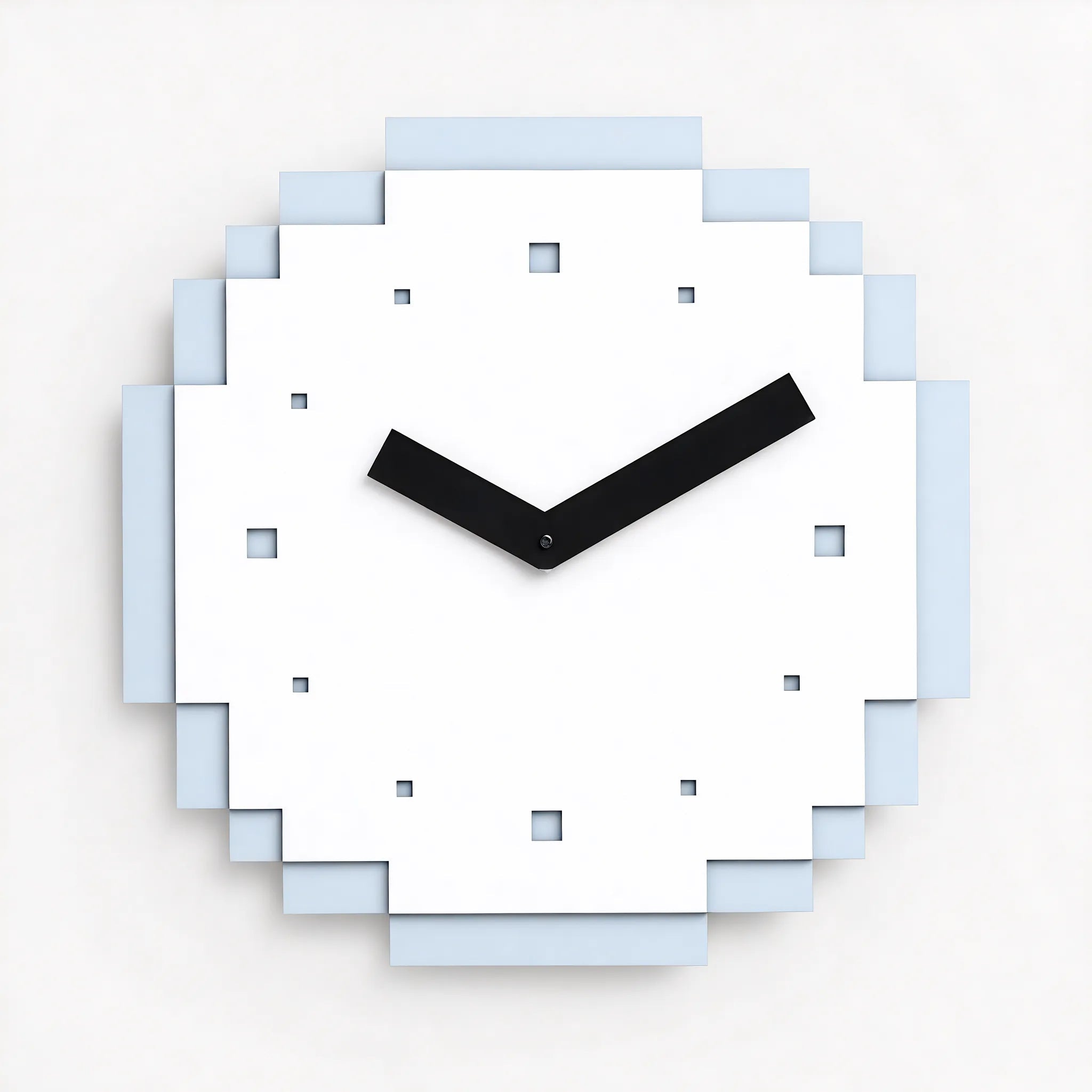 Pixel Wall Clock Aescraft Baby Blue Small(29cm)