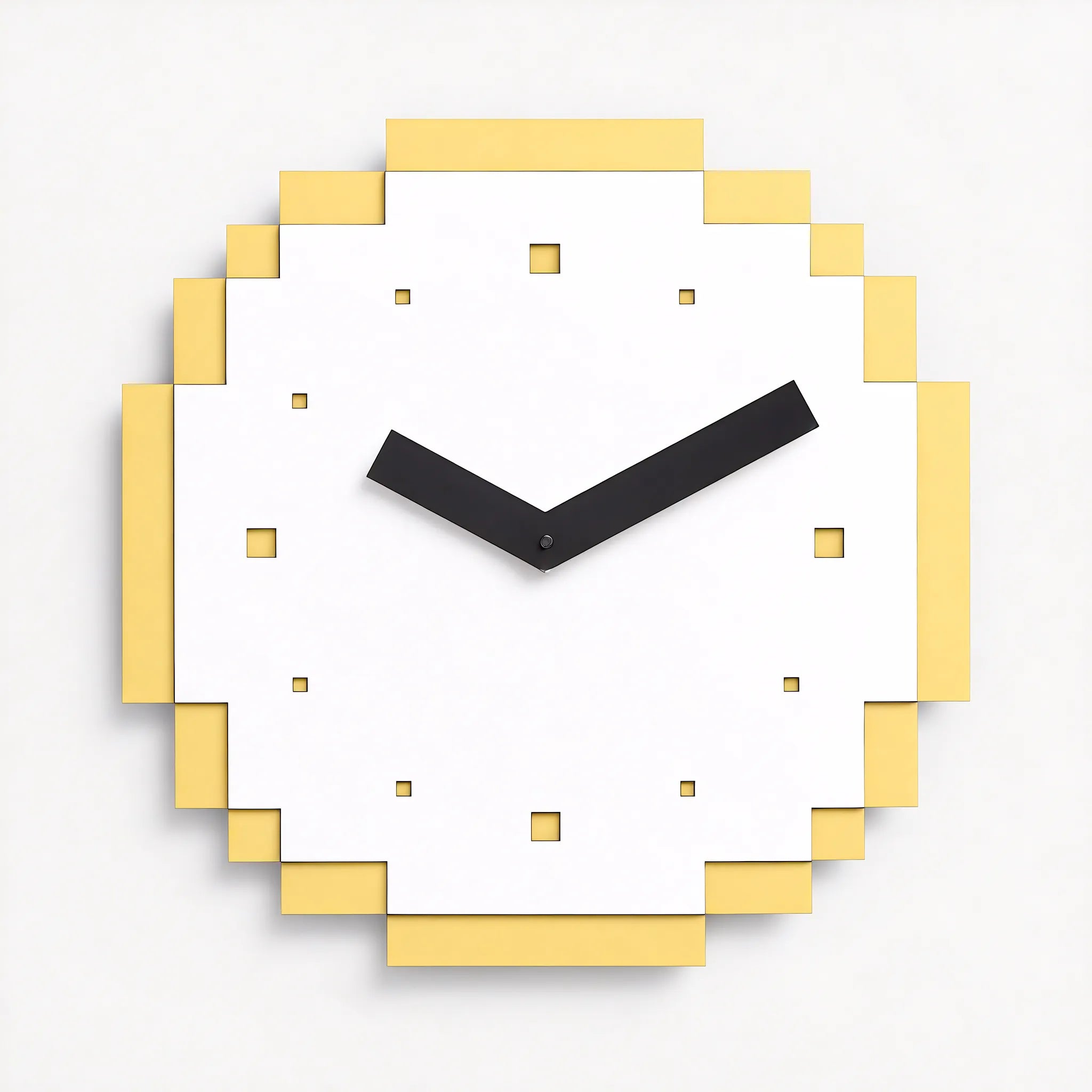Pixel Wall Clock Aescraft Yellow Large(40cm)