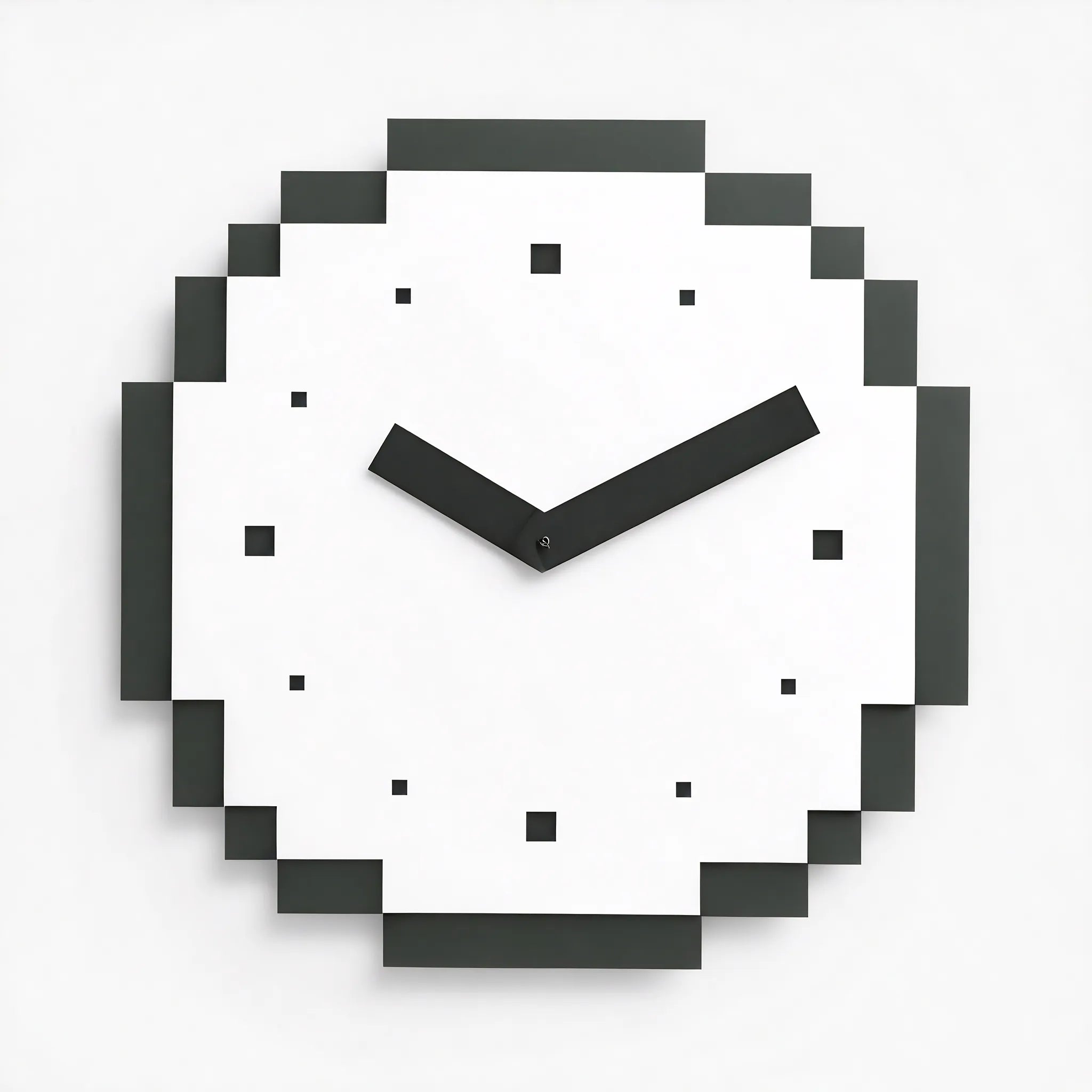 Pixel Wall Clock Aescraft Olive Green Large(40cm)