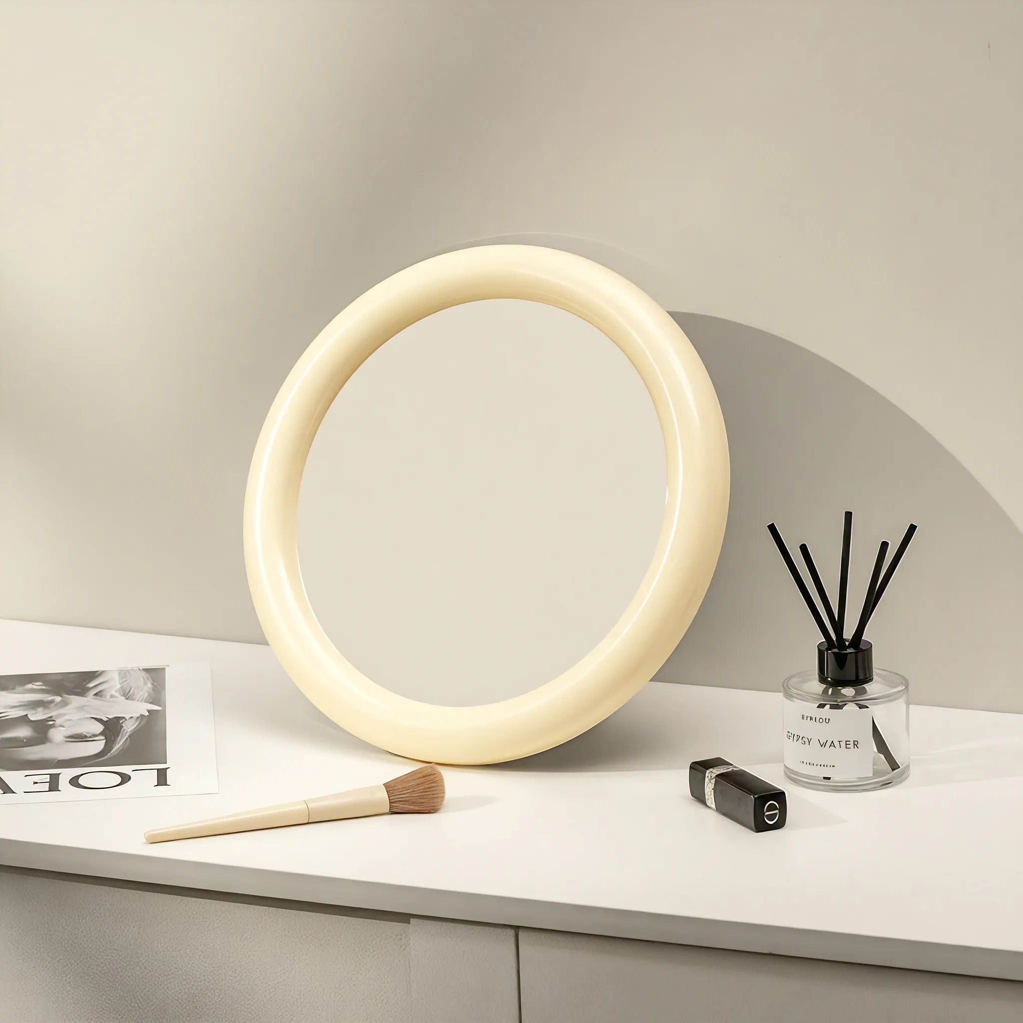 Reflections of Style – Scandinavian Round Mirror customized Aescraft   