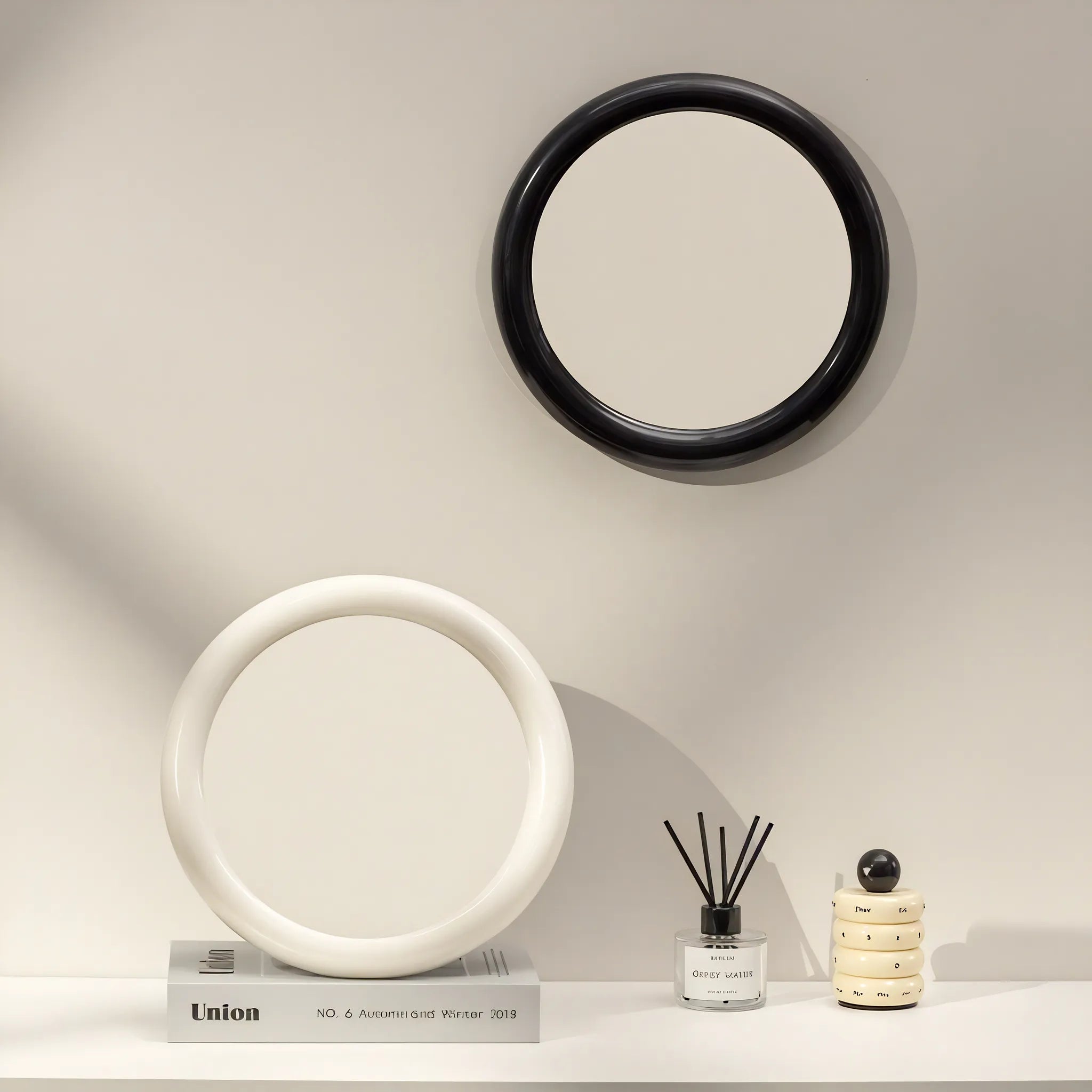 Reflections of Style – Scandinavian Round Mirror customized Aescraft   