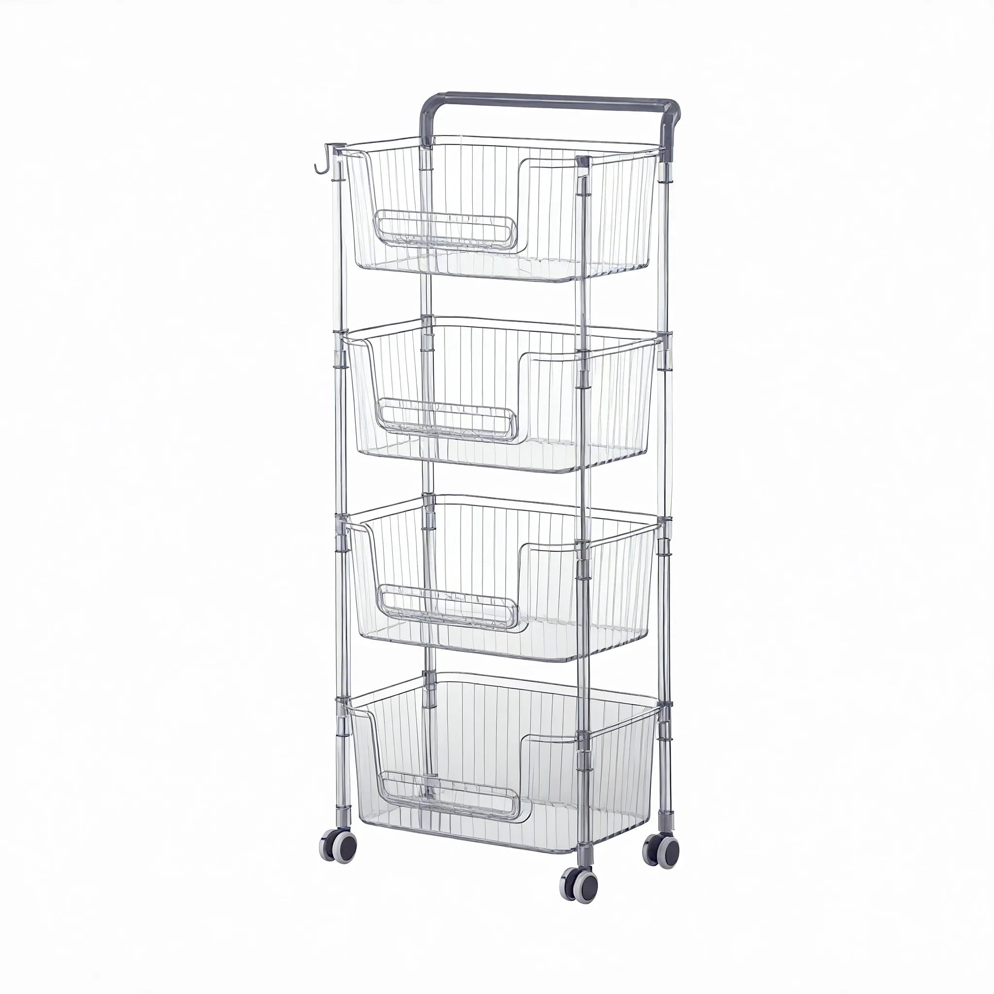 Roll & Stash: Modern Tiered Storage on Wheels Aescraft 4