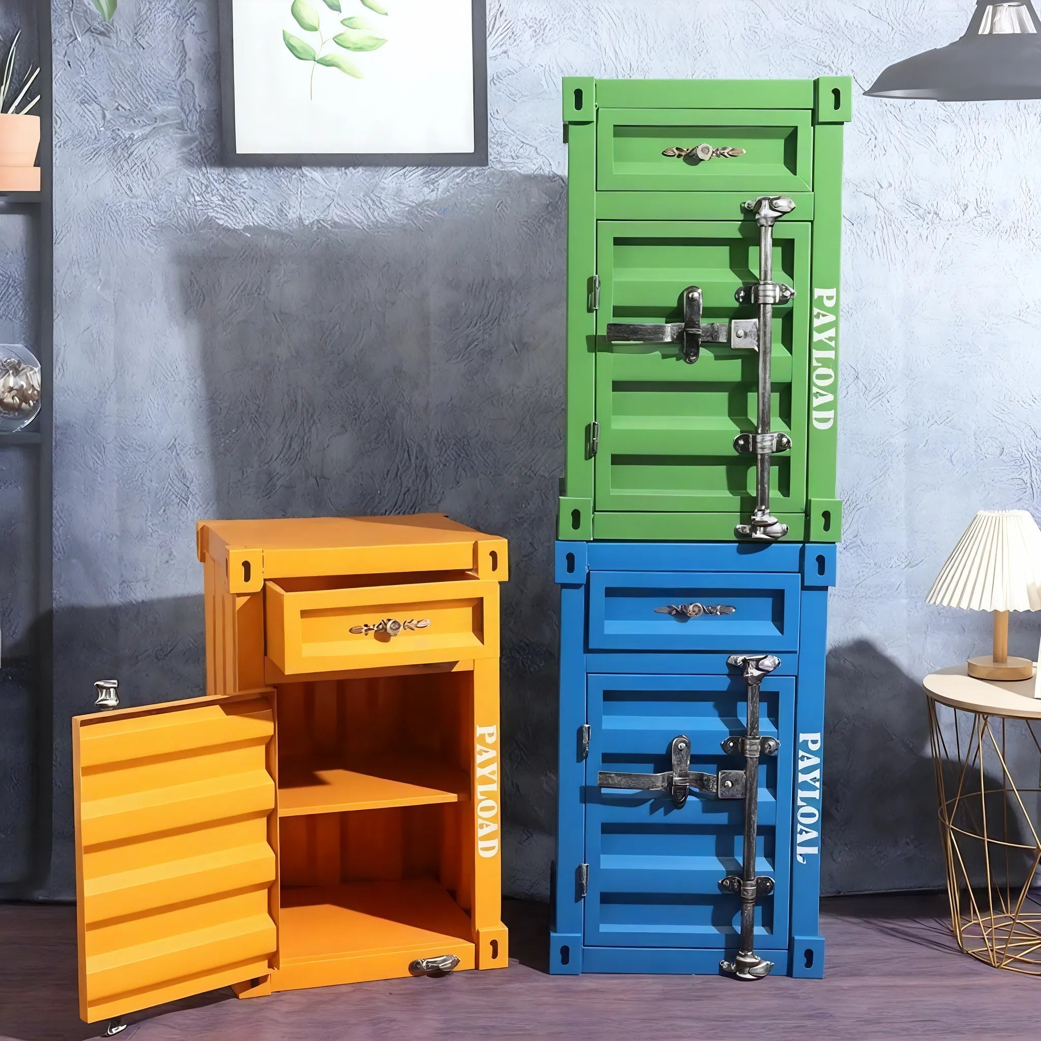 The Retro Cargo Box – Vintage Industrial Metal Cabinet Aescraft