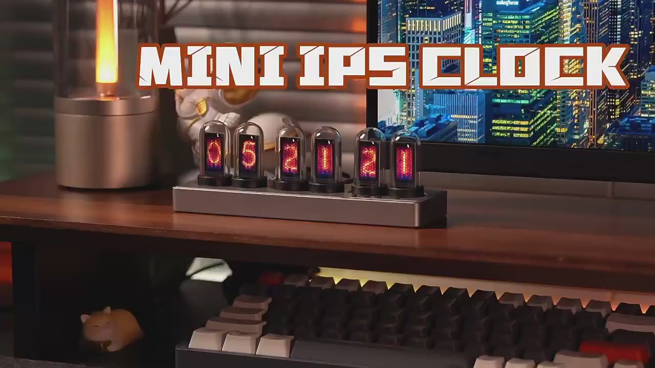 Mini IPS Digital Clock customized Aescraft